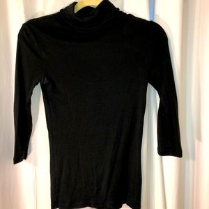 GAP Black Quarter Sleeved Turtleneck